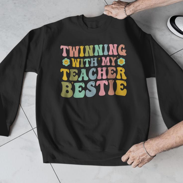 Twinning With My Teacher Bestie Twin Day Matching Teachers For Men Women Girls Kids Men Graphic Sweatshirt, funny design Twinning With My Teacher Bestie Twin Day Matching Teachers For Men Women Girls Kids Men Graphic Sweatshirt, funny design