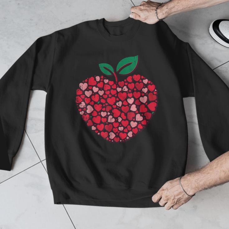 Valentines Day Teacher Hearts Apple Love Teach Women Men Men Graphic Sweatshirt, funny design Valentines Day Teacher Hearts Apple Love Teach Women Men Men Graphic Sweatshirt, funny design