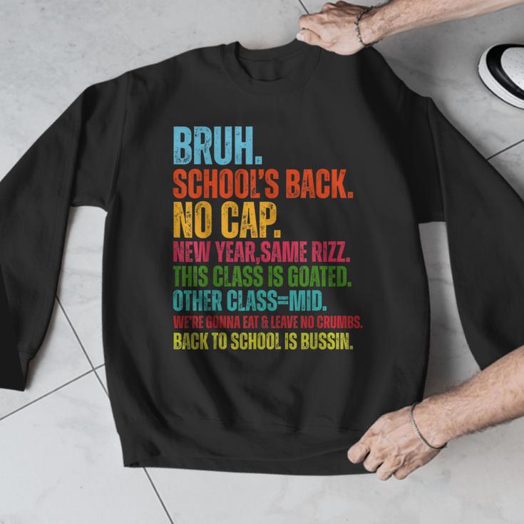Vintage Bruh We Back No Cap Bruh We'Re Back Student Teacher Men Graphic Sweatshirt, funny design Vintage Bruh We Back No Cap Bruh We'Re Back Student Teacher Men Graphic Sweatshirt, funny design