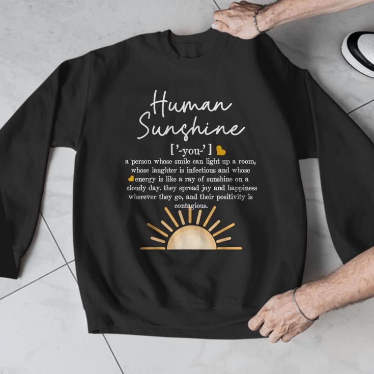 Vintage Human Sunshine Definition Teachers Mom Boss Women Men Graphic Sweatshirt, funny design Vintage Human Sunshine Definition Teachers Mom Boss Women Men Graphic Sweatshirt, funny design