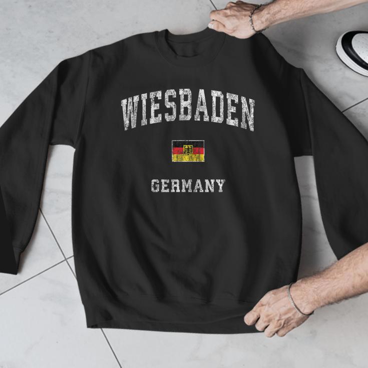 Wiesbaden Germany Vintage Athletic Sports Men Graphic Sweatshirt, funny design