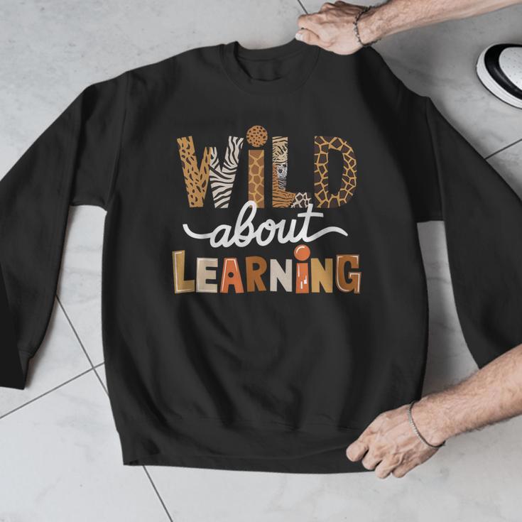 Wild About Learning Back To School First Day Teacher Student Men Graphic Sweatshirt, funny design Wild About Learning Back To School First Day Teacher Student Men Graphic Sweatshirt, funny design