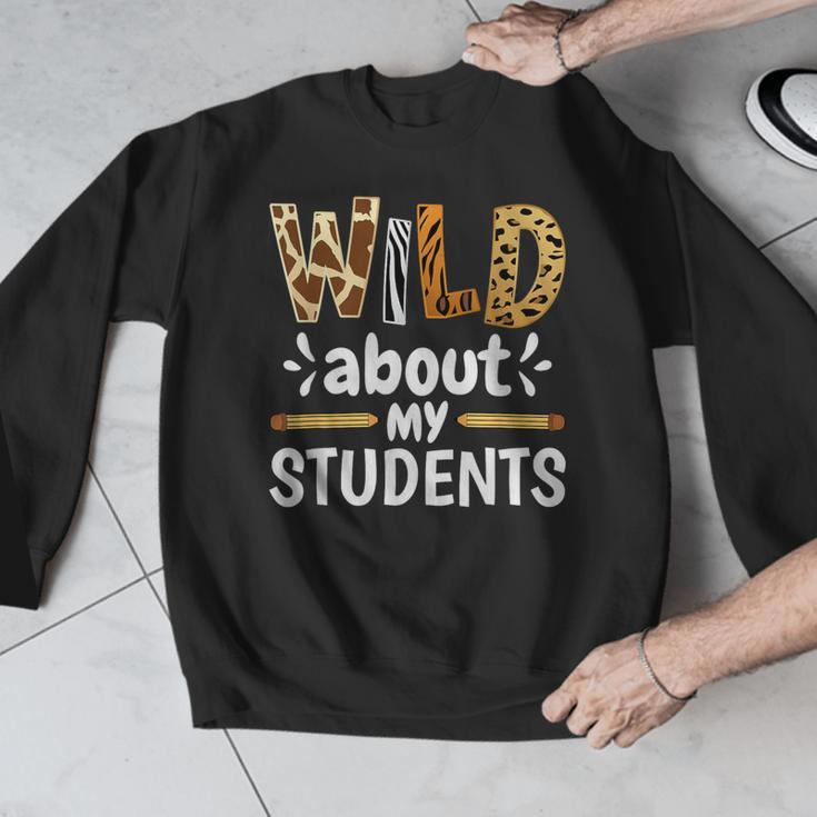 Wild About My Students School Teachers And Students Men Graphic Sweatshirt, funny design
