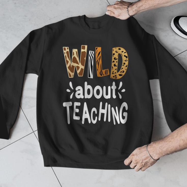 Wild About Teaching Teacher Student First Day Of School Men Graphic Sweatshirt, funny design Wild About Teaching Teacher Student First Day Of School Men Graphic Sweatshirt, funny design