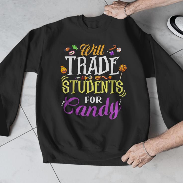 Will Trade Students For Candy Teacher Cute Halloween Costume Men Graphic Sweatshirt, funny design Will Trade Students For Candy Teacher Cute Halloween Costume Men Graphic Sweatshirt, funny design