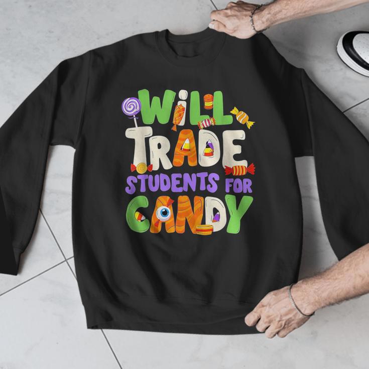 Will Trade Students For Candy Teacher Cute Halloween Costume Men Graphic Sweatshirt, funny design Will Trade Students For Candy Teacher Cute Halloween Costume Men Graphic Sweatshirt, funny design