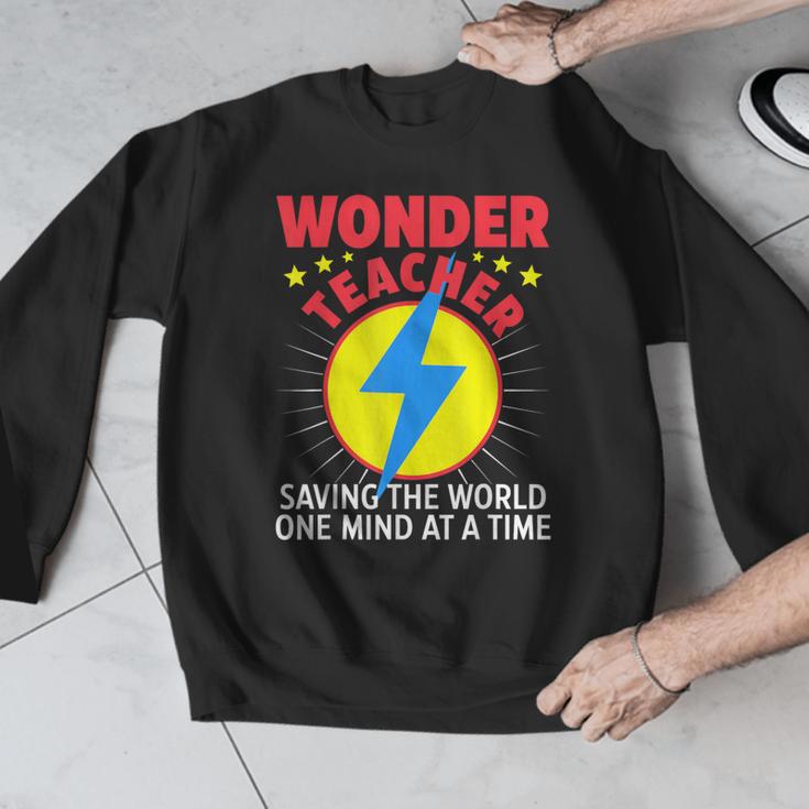 Wonder Teacher Costume Shirt Teacher Halloween Costume Men Women Men Graphic Sweatshirt, funny design