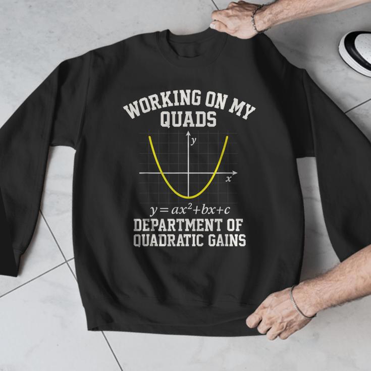 Working On My Quads Algebra Math Gym Teacher Men Graphic Sweatshirt, funny design