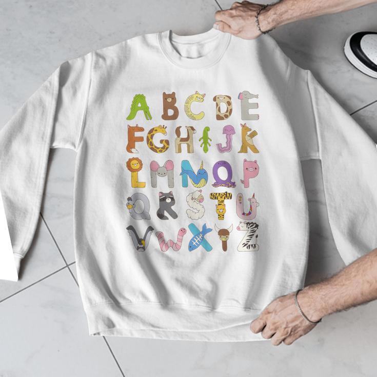 ABC Animals Alphabet Graphic Boys Girls Kindergarten Teacher Men Graphic Sweatshirt, funny design