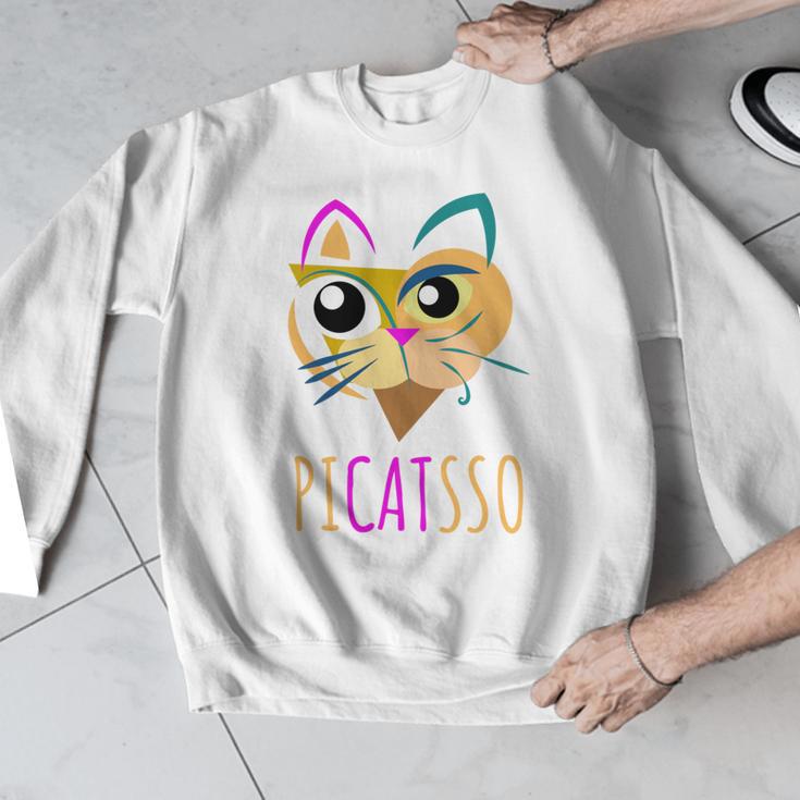 Abstract Cat Art Picatsso Shirt For Art Teachers Men Graphic Sweatshirt, funny design Abstract Cat Art Picatsso Shirt For Art Teachers Men Graphic Sweatshirt, funny design