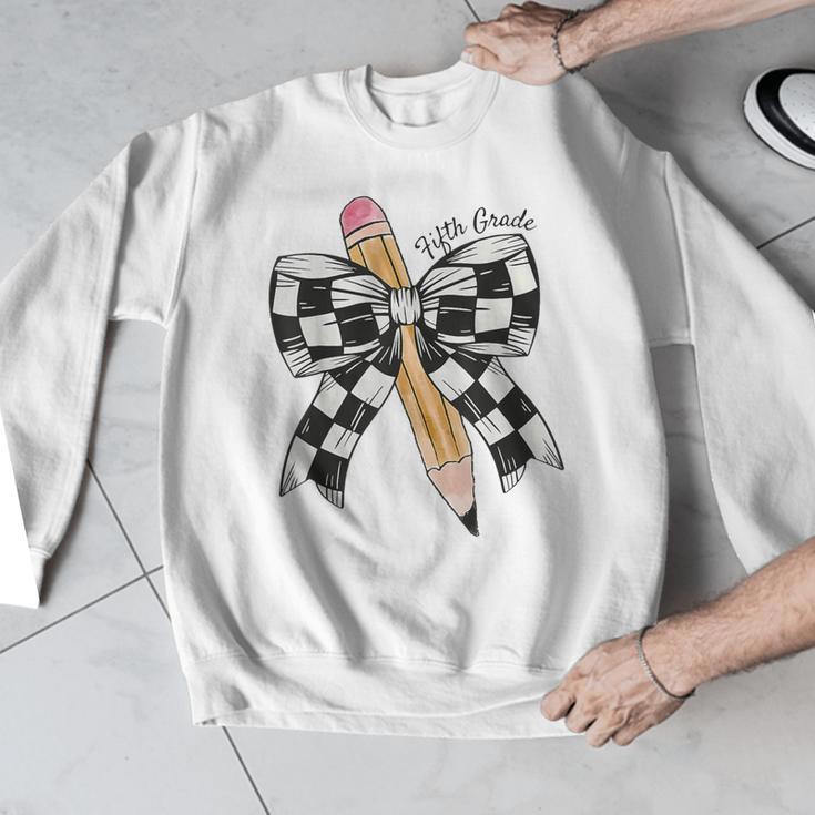 Back To School Hello Fifth Grade Teacher Coquette Pencil Bow Men Graphic Sweatshirt, funny design Back To School Hello Fifth Grade Teacher Coquette Pencil Bow Men Graphic Sweatshirt, funny design