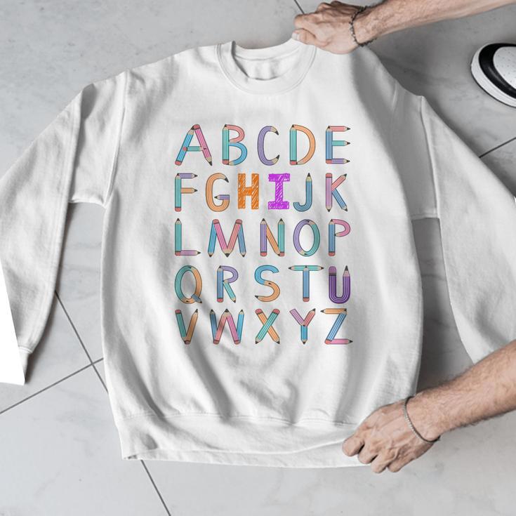 Back To School Kindergarten Alphabet ABC Teacher Women Kids Men Graphic Sweatshirt, funny design