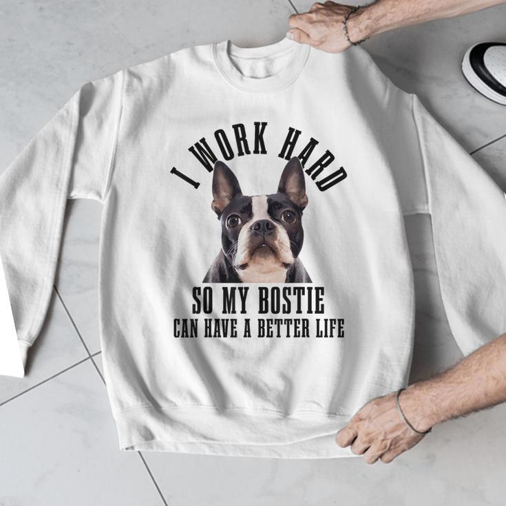 Bostie Mama Dog Dad Boston Terrier For Men Women Men Graphic Sweatshirt, Boston Terrier Dad Gifts, funny design