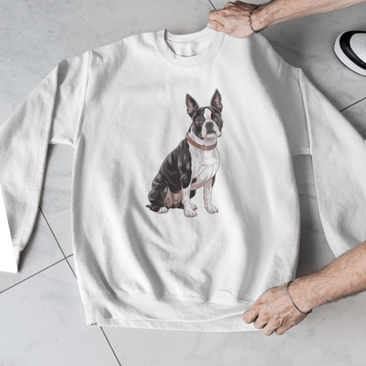 Boston Terrier Dog Dad Boston Terrier Dog Lovers Men Graphic Sweatshirt, Boston Terrier Dad Gifts, funny design