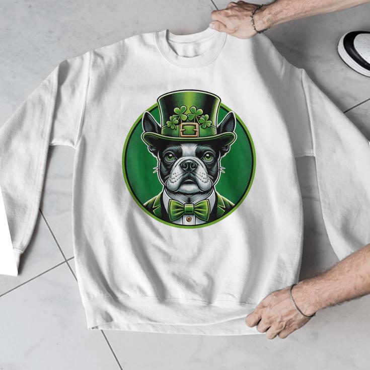 Boston Terrier Dog St Patricks Day Irish Pet Lover Men Women Kids Men Graphic Sweatshirt, funny design