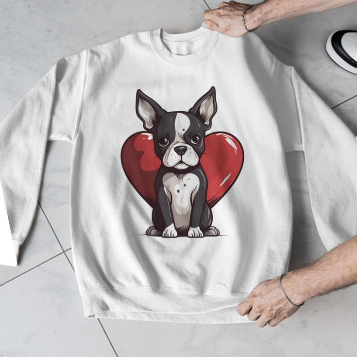 Boston Terrier Mom Dad Bostie Dog Lover Valentines Day Men Graphic Sweatshirt, Mom Gifts, Boston Terrier Dad Gifts, Boston Terrier Mom Gifts, funny design
