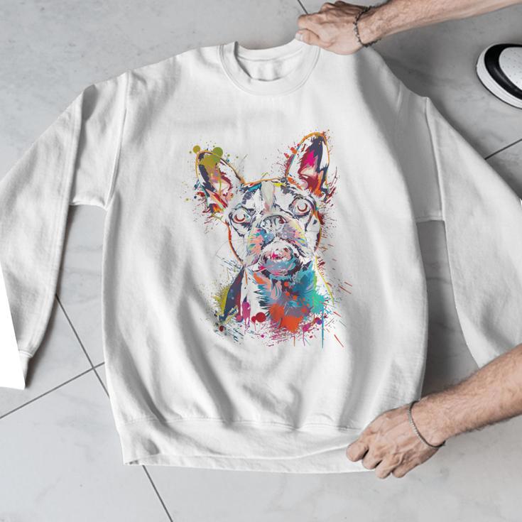 Boston Terrier Splash Men Graphic Sweatshirt, funny design