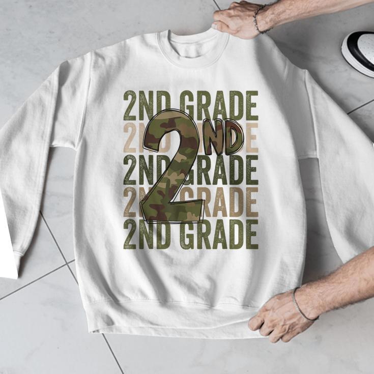 Camo Team 2nd Grade Squad Back To School Teacher Kids Boys Men Graphic Sweatshirt, 2nd Grade Teacher Gifts, funny design