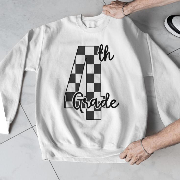 Checkered Fourth Grade Back To School Teachers Students Men Graphic Sweatshirt, funny design Checkered Fourth Grade Back To School Teachers Students Men Graphic Sweatshirt, funny design