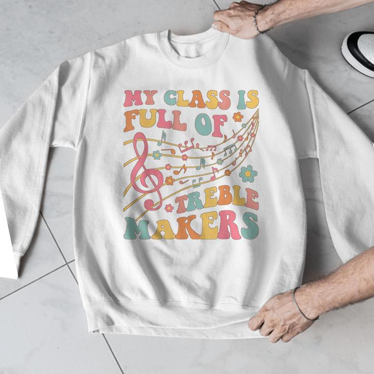 My Class Is Full Of Treble Makers Funny Music Teacher Groovy Men Women Girls Kids Men Graphic Sweatshirt, Groovy Teacher Gifts, funny design My Class Is Full Of Treble Makers Funny Music Teacher Groovy Men Women Girls Kids Men Graphic Sweatshirt, Groovy Teacher Gifts, funny design