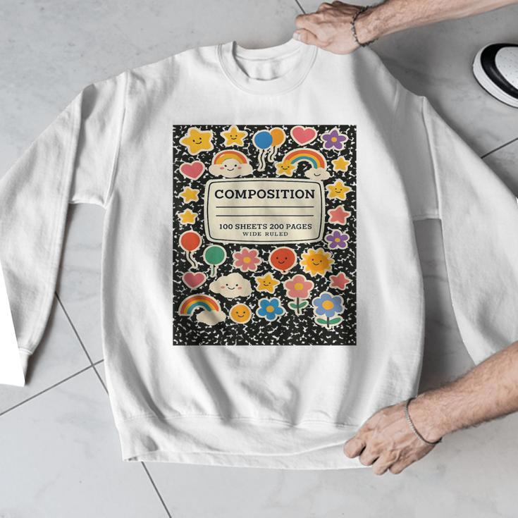 Composition Notebook Costume Teacher Matching Halloween Book Men Graphic Sweatshirt, funny design Composition Notebook Costume Teacher Matching Halloween Book Men Graphic Sweatshirt, funny design
