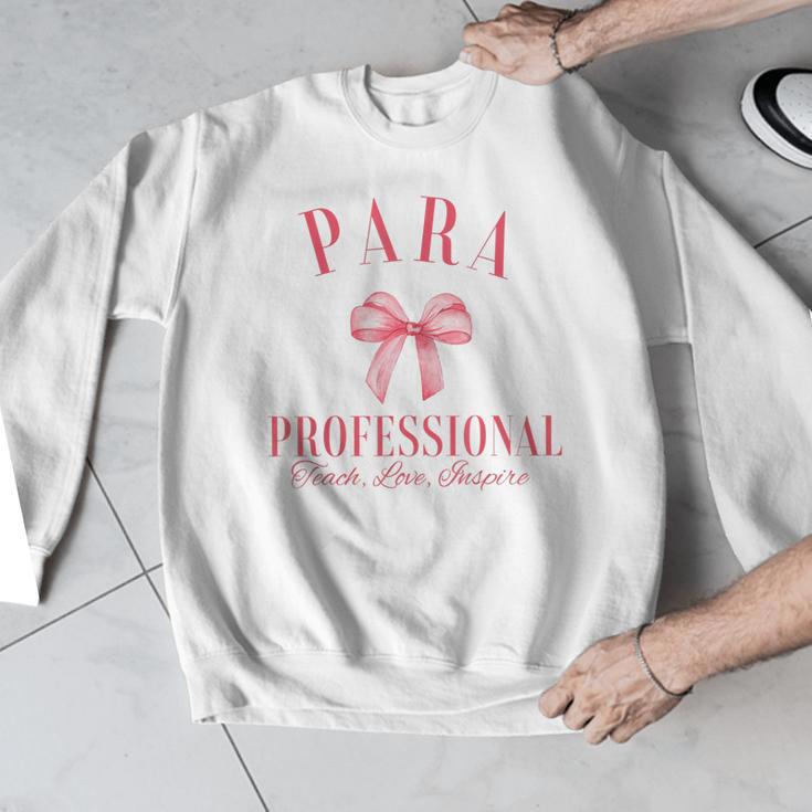 Coquette Bow Paraprofessional School Para Squad Teacher Aide Men Graphic Sweatshirt, funny design Coquette Bow Paraprofessional School Para Squad Teacher Aide Men Graphic Sweatshirt, funny design