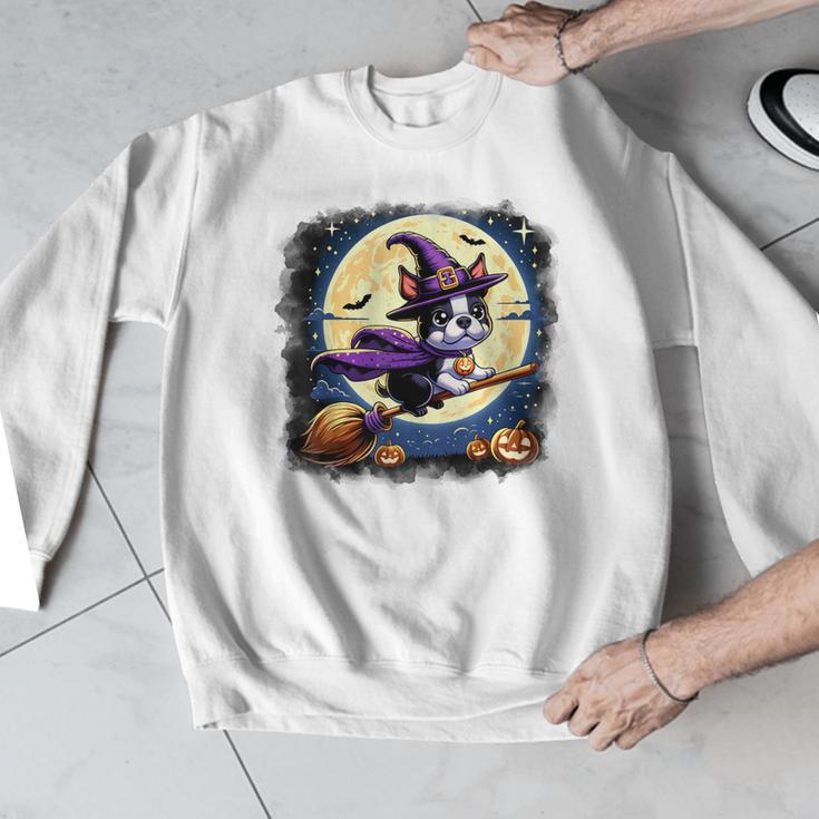 Cute Boston Terrier Halloween Costume Dog Lover Women Girls Men Graphic Sweatshirt, Boston Terrier Halloween Gifts, funny design