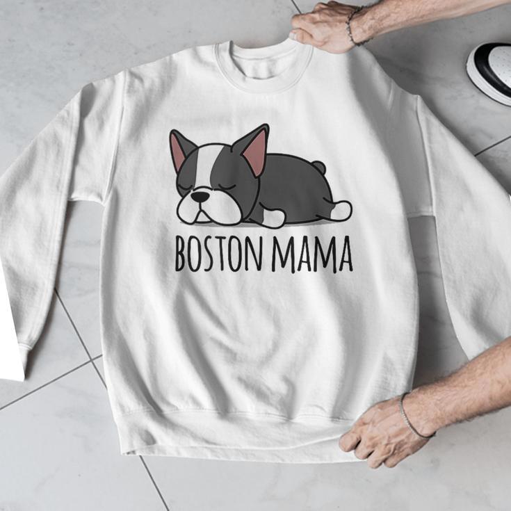 Cute Boston Terrier Boston Mama Men Graphic Sweatshirt, funny design