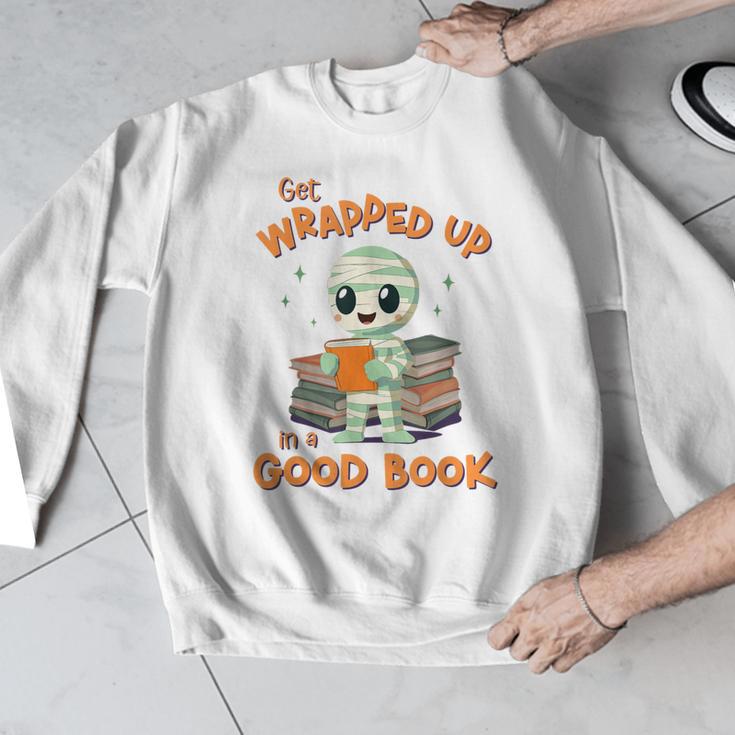 Cute Halloween Teacher Librarian Mummy Reading Books Men Graphic Sweatshirt, funny design Cute Halloween Teacher Librarian Mummy Reading Books Men Graphic Sweatshirt, funny design
