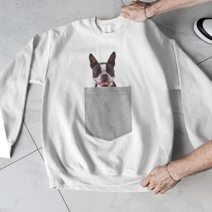 Dog In Your Pocket Boston Terrier For Men Women Girls Kids Men Graphic Sweatshirt, funny design