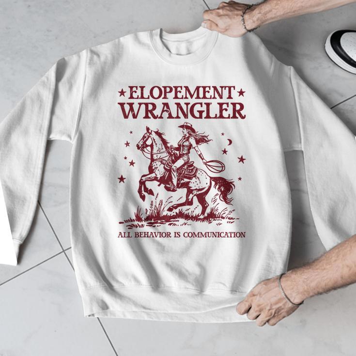Elopement Wrangler Teacher ABA Behavior Support Cowboy Men Graphic Sweatshirt, funny design