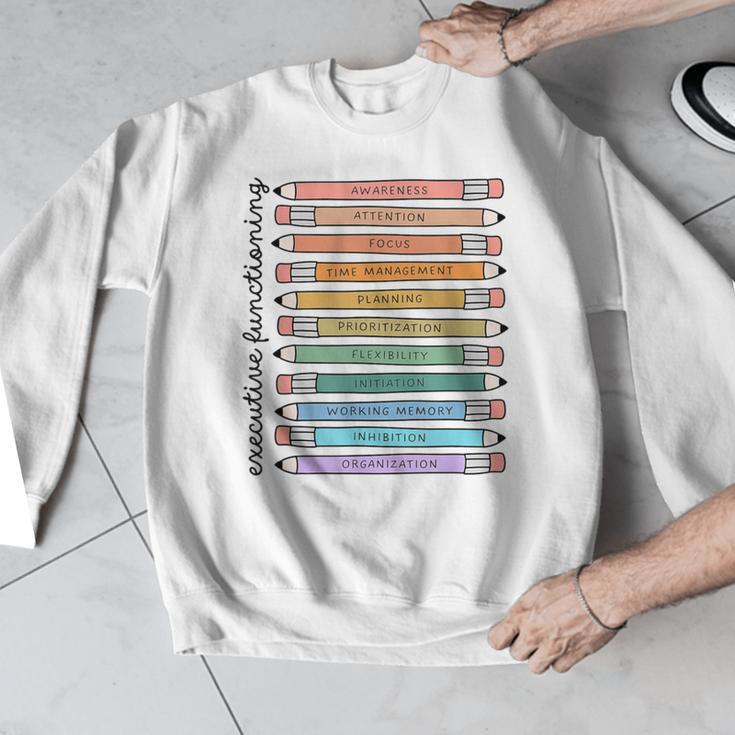 Executive Functioning Skills Back To School Sped Teacher SLP Men Graphic Sweatshirt, funny design