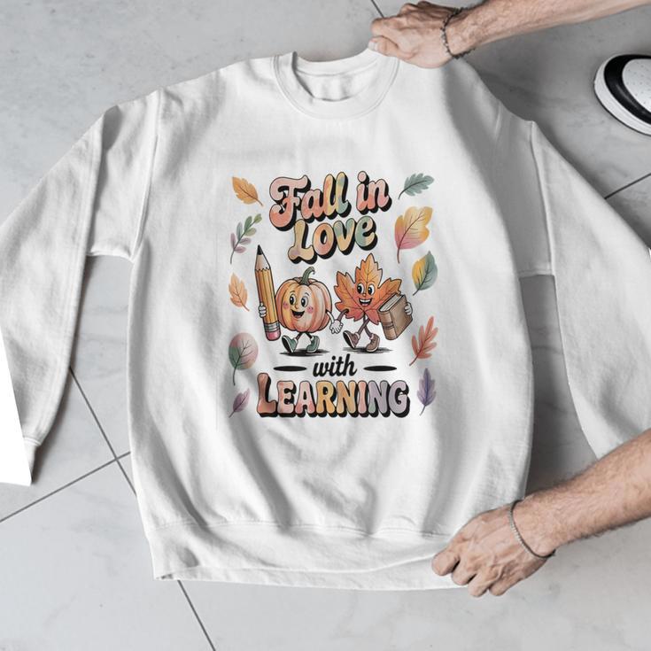 Fall In Love With Learning Teacher Autumn School Men Graphic Sweatshirt, funny design Fall In Love With Learning Teacher Autumn School Men Graphic Sweatshirt, funny design