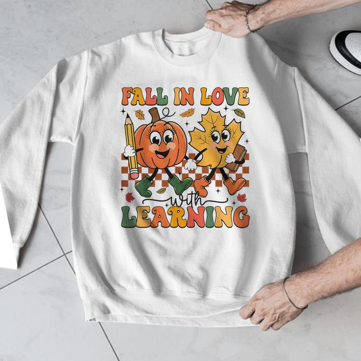 Fall In Love With Learning Thanksgiving Teacher Student Men Graphic Sweatshirt, funny design Fall In Love With Learning Thanksgiving Teacher Student Men Graphic Sweatshirt, funny design