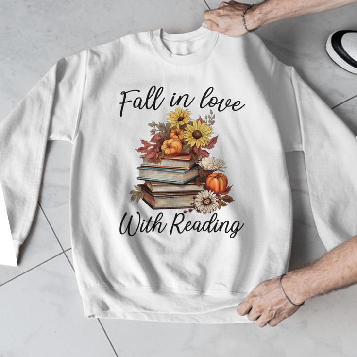 Fall In Love With Reading Book Autumn Teachers Pumpkins Men Graphic Sweatshirt, funny design Fall In Love With Reading Book Autumn Teachers Pumpkins Men Graphic Sweatshirt, funny design