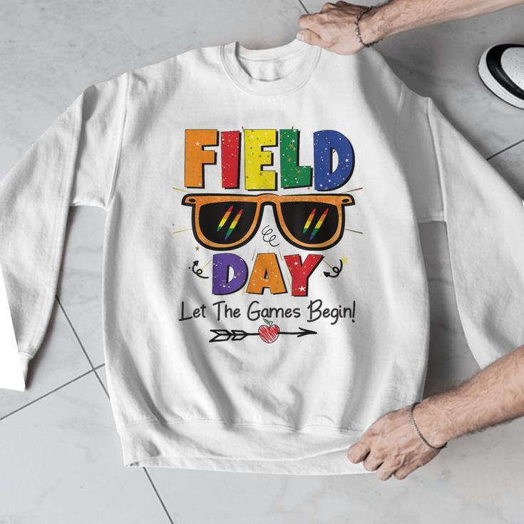 Field Day 2025 Let The Games Begin Kids Boys Girls Teachers Men Graphic Sweatshirt, funny design