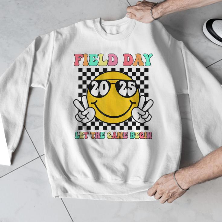 Field Day 2025 Let The Games Begin Yellow Team Teachers Kids Men Graphic Sweatshirt, funny design