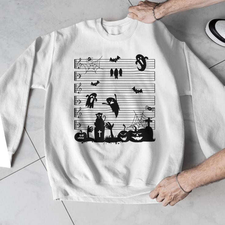 Halloween Music Note Clefs Spooky Ghost For Music Teacher Men Graphic Sweatshirt, funny design Halloween Music Note Clefs Spooky Ghost For Music Teacher Men Graphic Sweatshirt, funny design