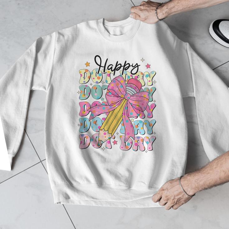 Happy Dot Day 2025 Coquette Bow Teachers Kids Boys Girls Men Graphic Sweatshirt, funny design Happy Dot Day 2025 Coquette Bow Teachers Kids Boys Girls Men Graphic Sweatshirt, funny design