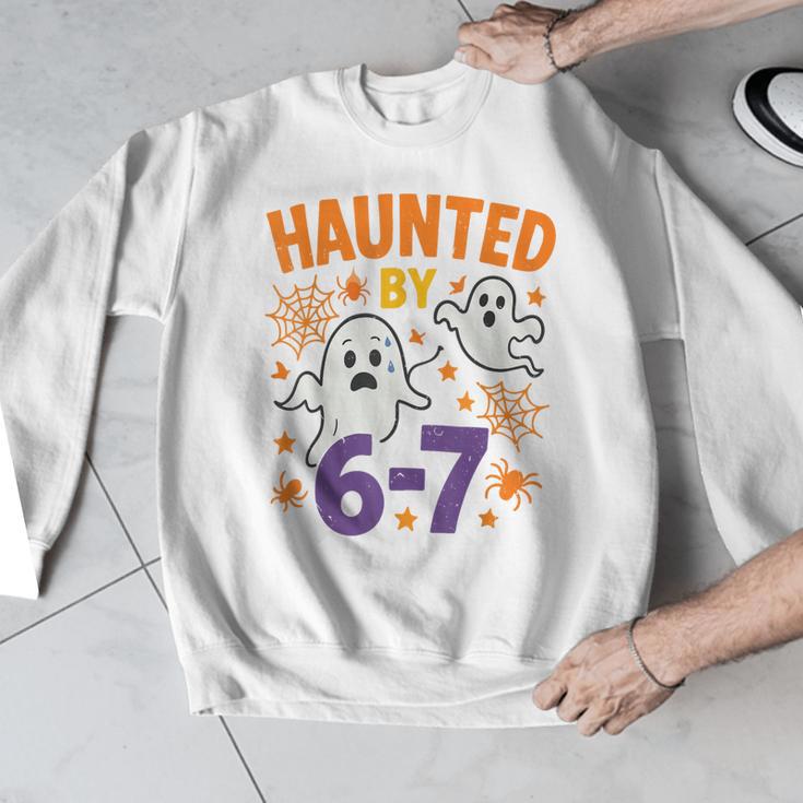 Haunted 67 Ghost Math Teacher Halloween Costume Math Pun Men Graphic Sweatshirt, funny design Haunted 67 Ghost Math Teacher Halloween Costume Math Pun Men Graphic Sweatshirt, funny design