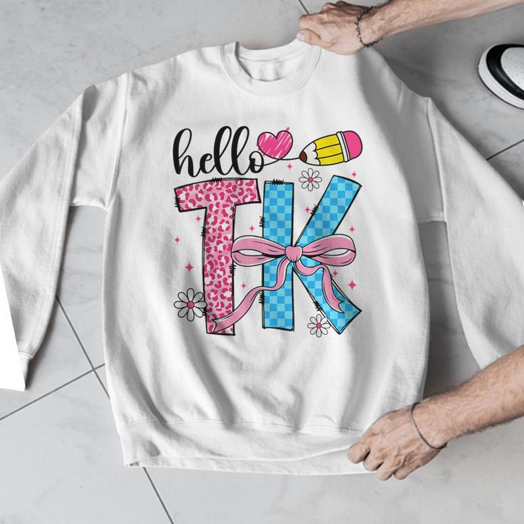 Hello TK Transitional Kindergarten Back To School Teacher Men Graphic Sweatshirt, funny design Hello TK Transitional Kindergarten Back To School Teacher Men Graphic Sweatshirt, funny design