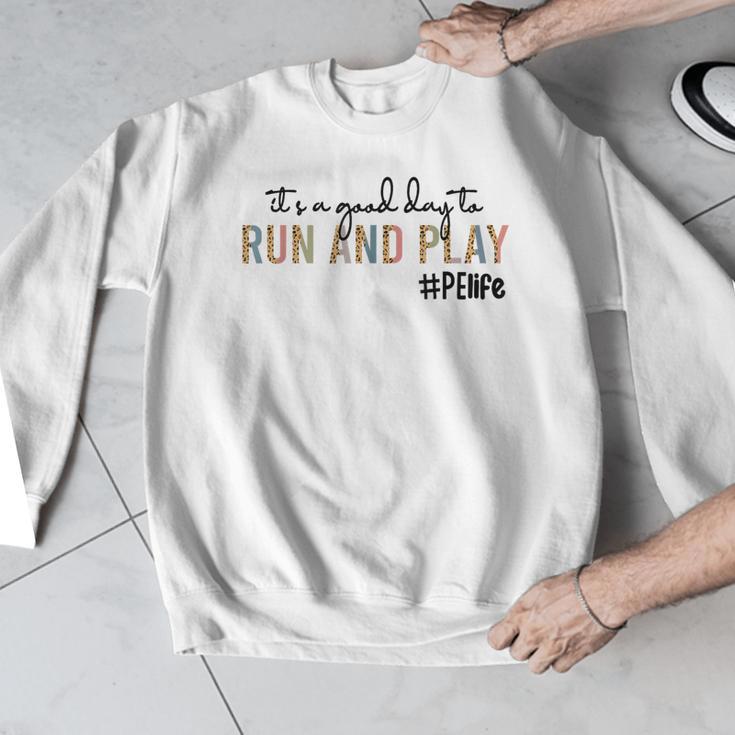 It's a Good Day To Run And Play Leopard PE Teacher Life Men Graphic Sweatshirt, Pe Teacher Gifts, funny design It's a Good Day To Run And Play Leopard PE Teacher Life Men Graphic Sweatshirt, Pe Teacher Gifts, funny design