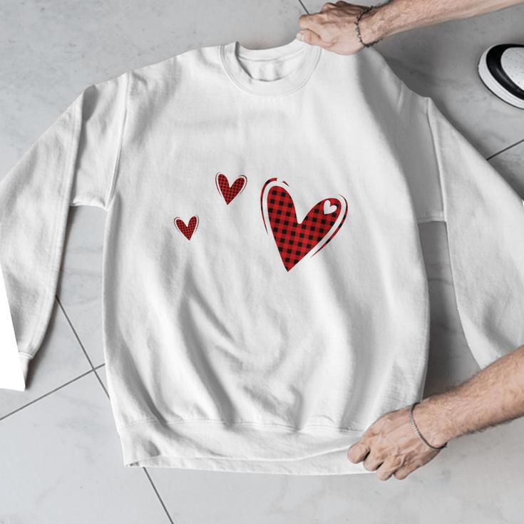Kindergarten Has My Heart Buffalo Print Teacher Valentine Men Graphic Sweatshirt, funny design