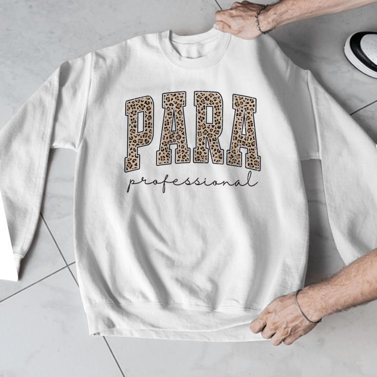 Leopard Paraprofessional Back To School Para Squad Teacher Men Graphic Sweatshirt, funny design Leopard Paraprofessional Back To School Para Squad Teacher Men Graphic Sweatshirt, funny design