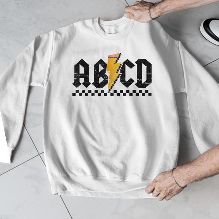 Lightning Pencil Rock'n Roll ABCD Teacher Back To School Kid Men Graphic Sweatshirt, funny design Lightning Pencil Rock'n Roll ABCD Teacher Back To School Kid Men Graphic Sweatshirt, funny design