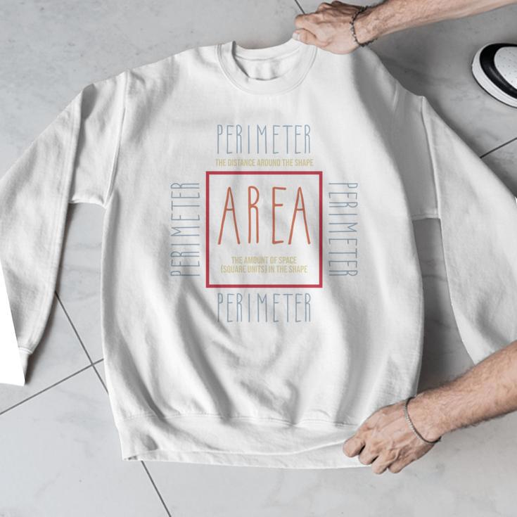 Math Teacher Area Perimeter Cool Math Math Teacher Men Graphic Sweatshirt, funny design