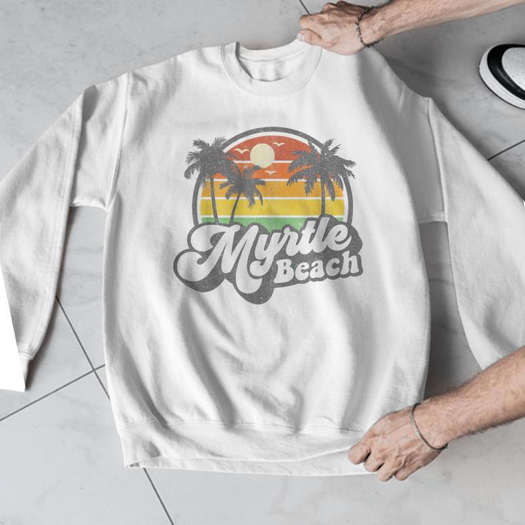 Myrtle Beach South Carolina Retro 70s Vintage Vacation Men Graphic Sweatshirt, funny design