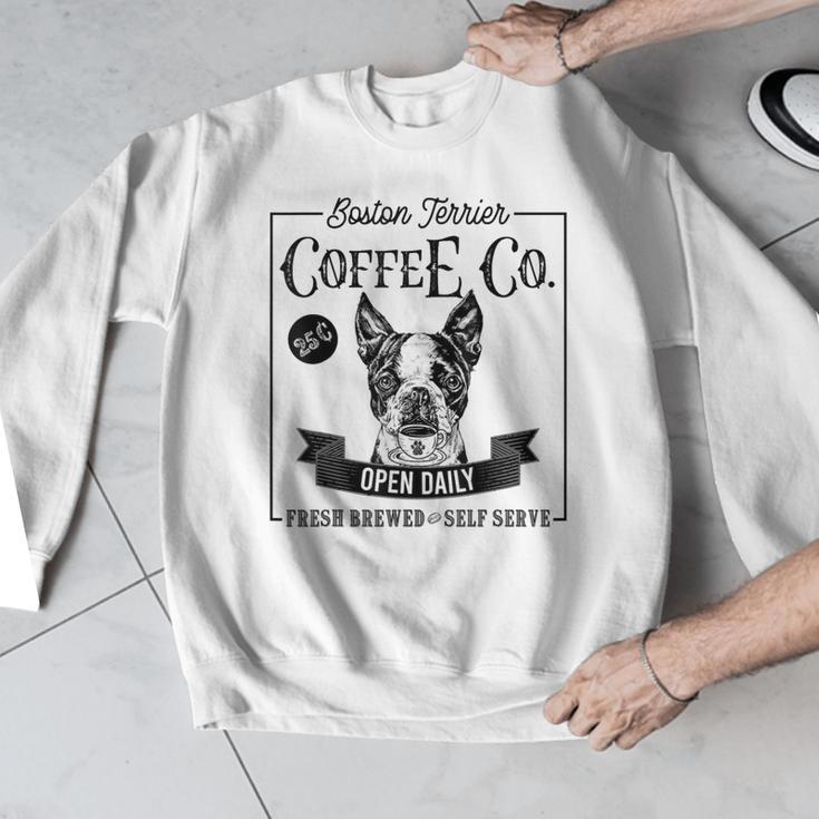 Retro Boston Terrier Coffee Dog Mom Coffee Lover Men Graphic Sweatshirt, Mom Gifts, Boston Terrier Mom Gifts, funny design