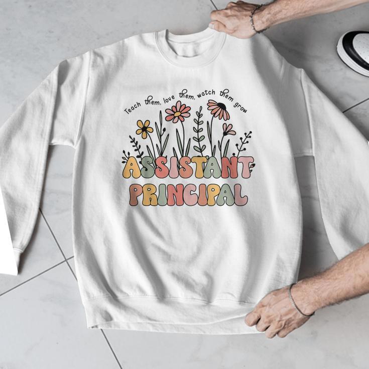 Retro Floral Assistant Principal Shirt For Teachers Day Men Graphic Sweatshirt, funny design