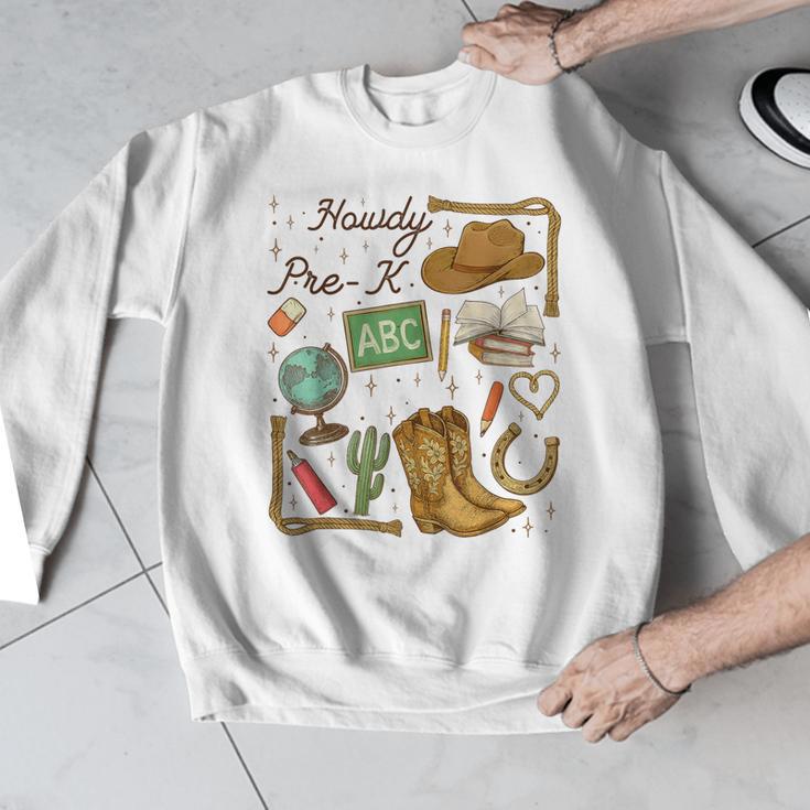 Retro Howdy Pre-K Back To School Western Teacher Men Graphic Sweatshirt, funny design Retro Howdy Pre-K Back To School Western Teacher Men Graphic Sweatshirt, funny design